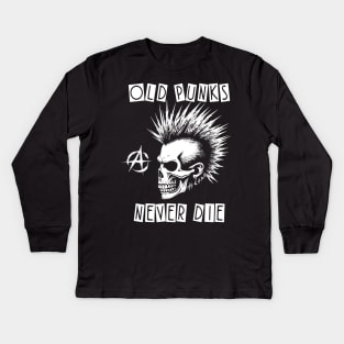 Punk Rock - Old Punks Never Die Kids Long Sleeve T-Shirt